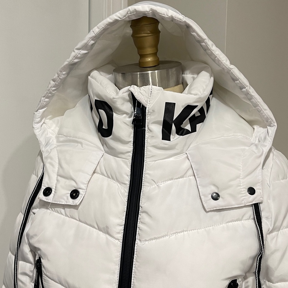Karl Lagerfeld White Puffer Jacket - Picture 3 of 10